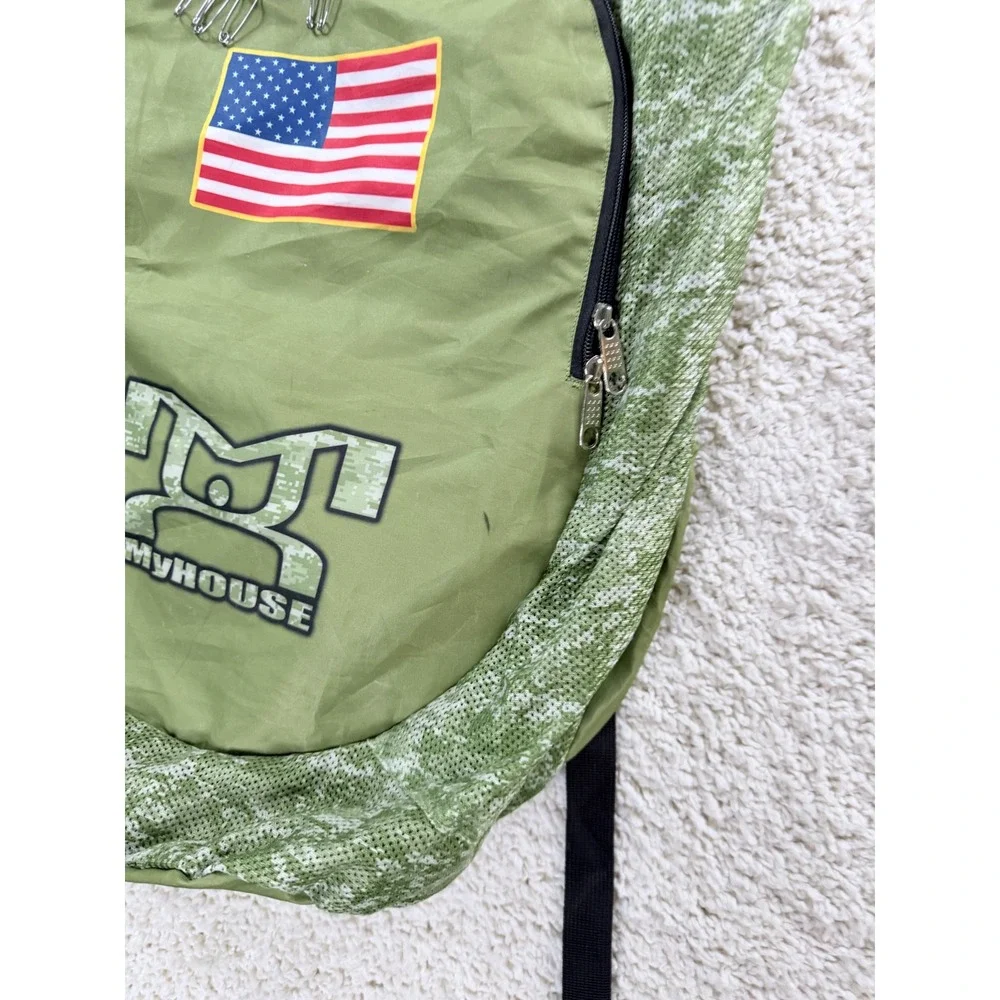 MyHouse Wrestling Backpack Unisex OS Olive Green USA Camo Cinch Bag